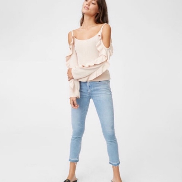 Club Monaco - ruffle sleeve sweater - XS - Picture 1 of 4